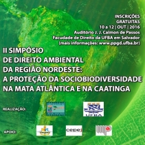 Novo Prazo: II Simpósio de Direito Ambiental da Região Nordeste recebe trabalhos até o dia 19 de setembro